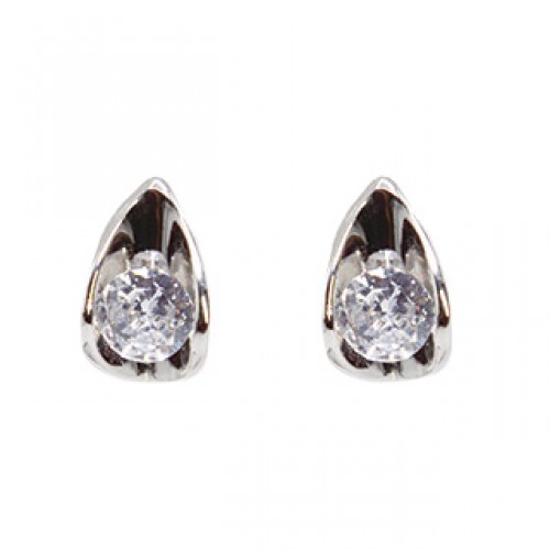 Silver and cz earrings, SIM40-8